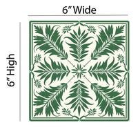 Thumbnail for Green Leaves Sicilian Tile Removable Vinyl Decals