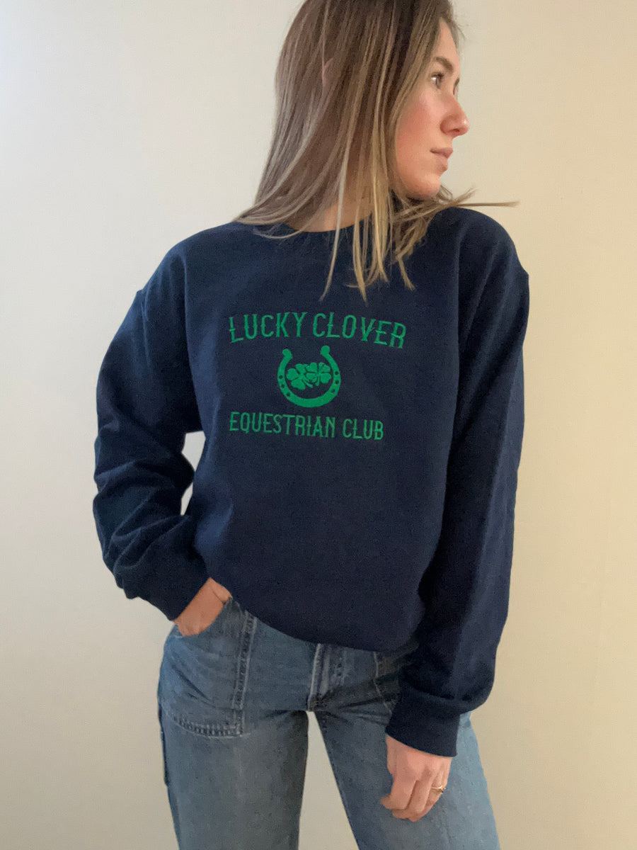 Lucky Clover Equestrian Club Embroidered Sweatshirt