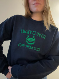 Thumbnail for Lucky Clover Equestrian Club Embroidered Sweatshirt