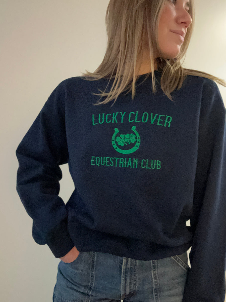 Lucky Clover Equestrian Club Embroidered Sweatshirt