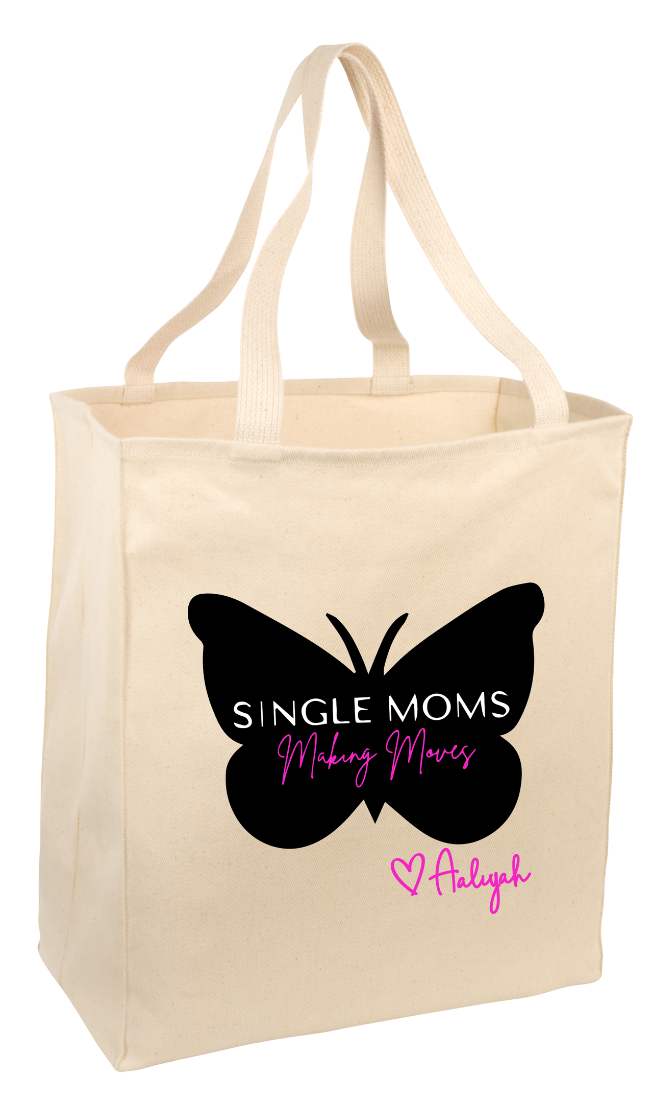 Single Moms Making Moves Licensed Canvas Tote Bag