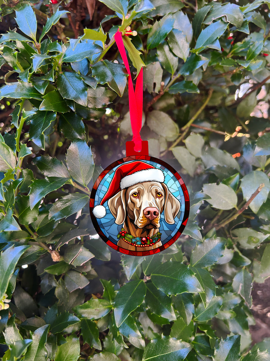 Dog Breed Stained Glass Acrylic Christmas Ornament