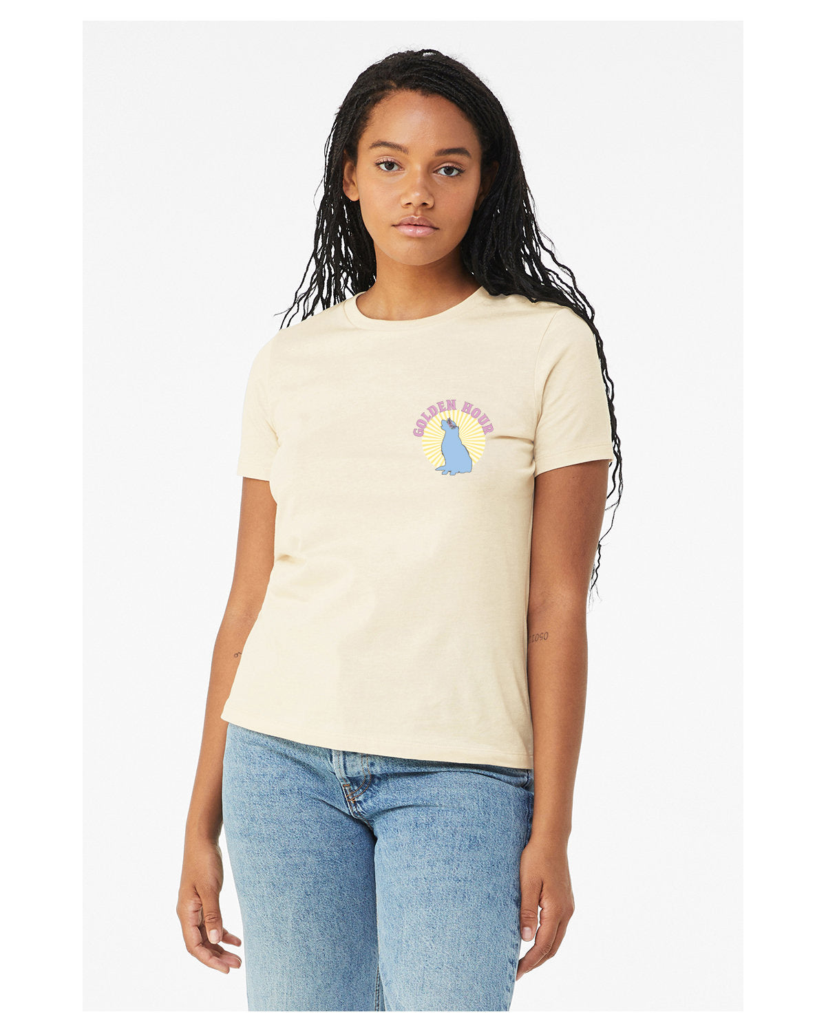 Golden Hour Beach Club Golden Retriever T Shirt