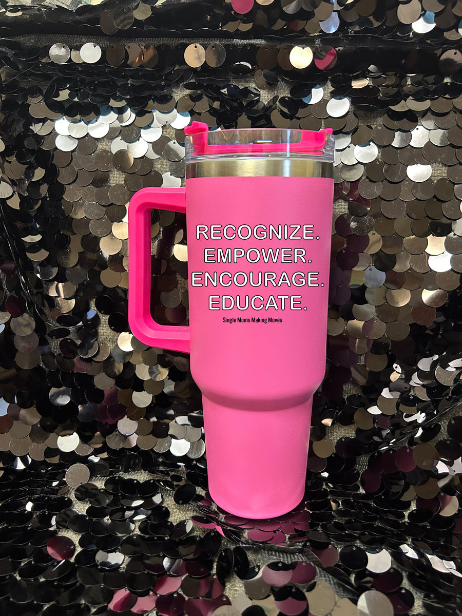 Single Moms Making Moves Licensed Hot Pink 40 oz. Tumbler