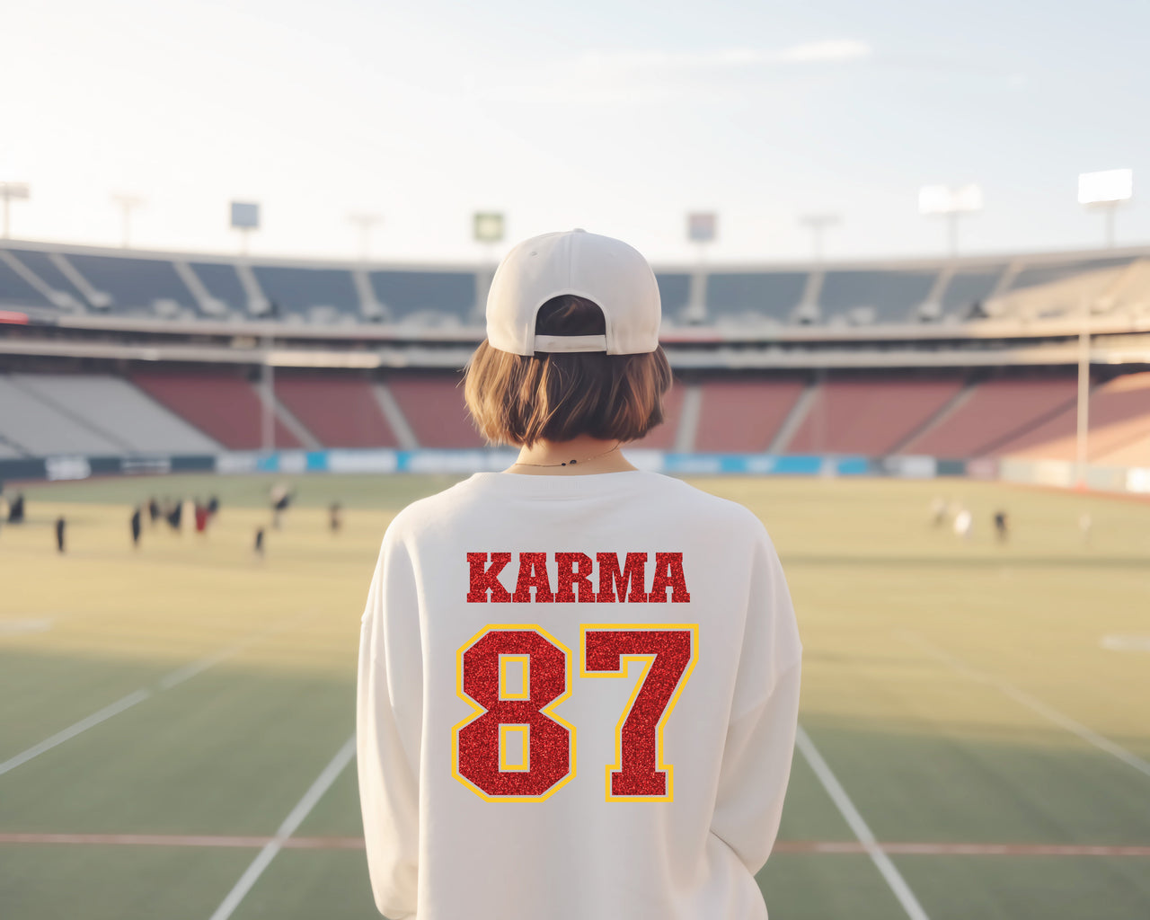 Karma 87 in my Football Era TS Crewneck Sweatshirt