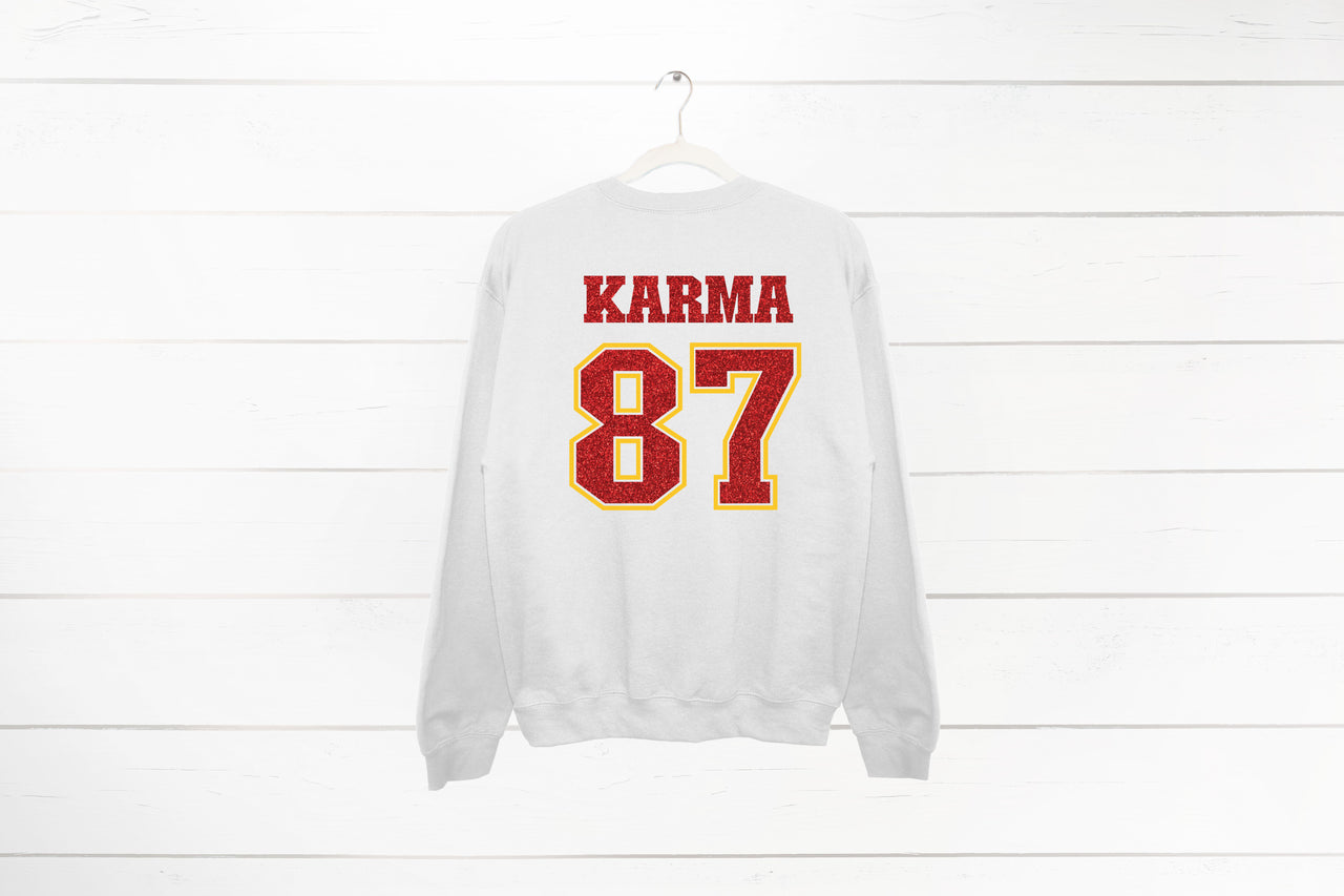 Karma 87 in my Football Era TS Crewneck Sweatshirt