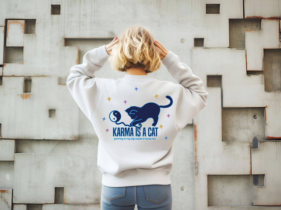 Karma is a Cat TS Crewneck Sweatshirt