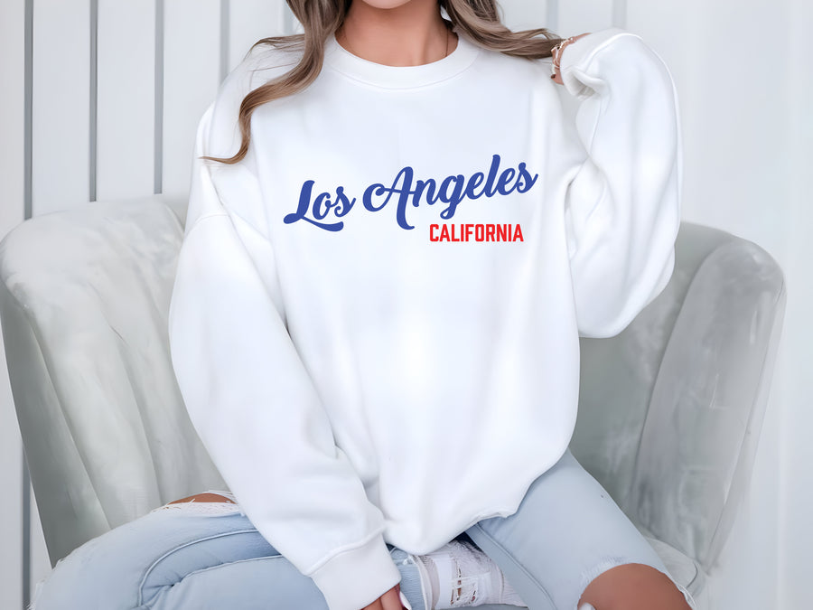 Meet Me In Los Angeles Cozy LA Dodgers Baseball Crewneck Sweatshirt
