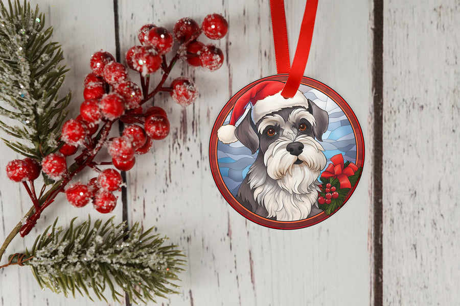 Dog Breed Stained Glass Acrylic Christmas Ornament