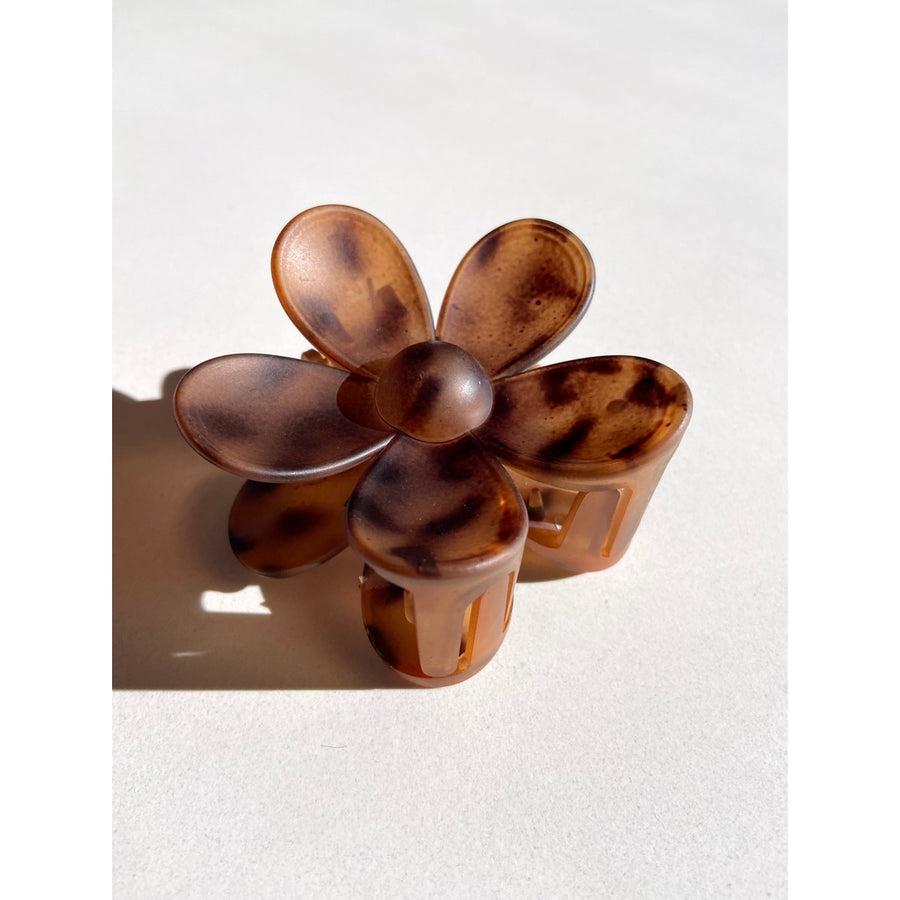 Large Flower Daisy Claw Clip Tortoiseshell