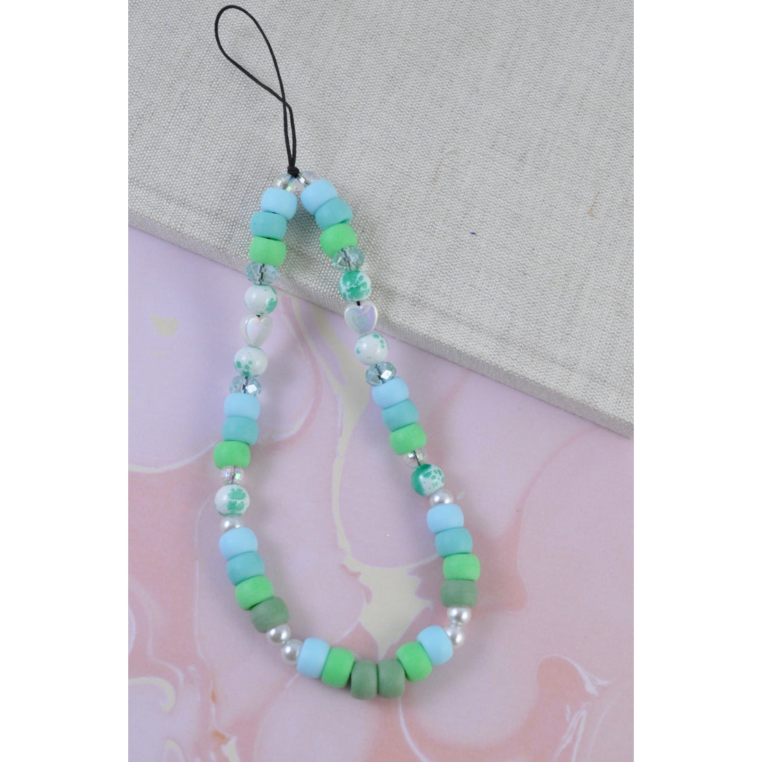 Chunky Green Bead Phone Chain