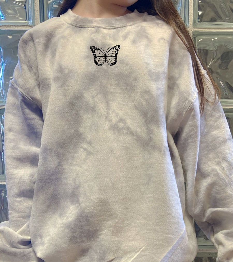Butterfly Tie Dye Crewneck Sweatshirt