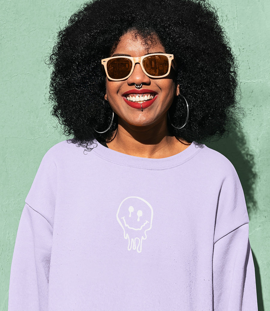 Dripping Smiley Face Crewneck Sweatshirt