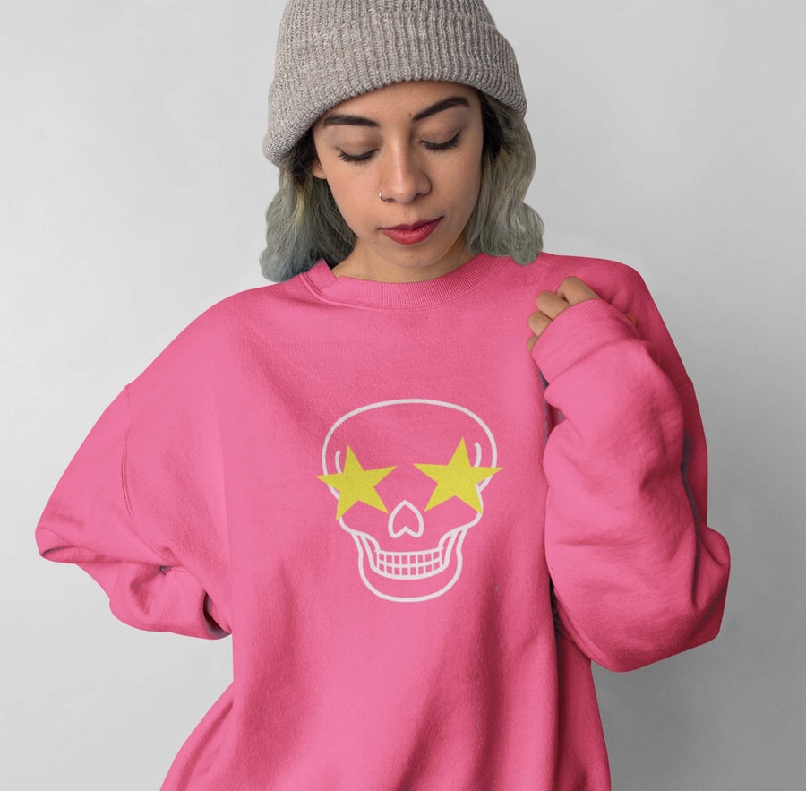 Preppy Star Eye Skull Crewneck Sweatshirt