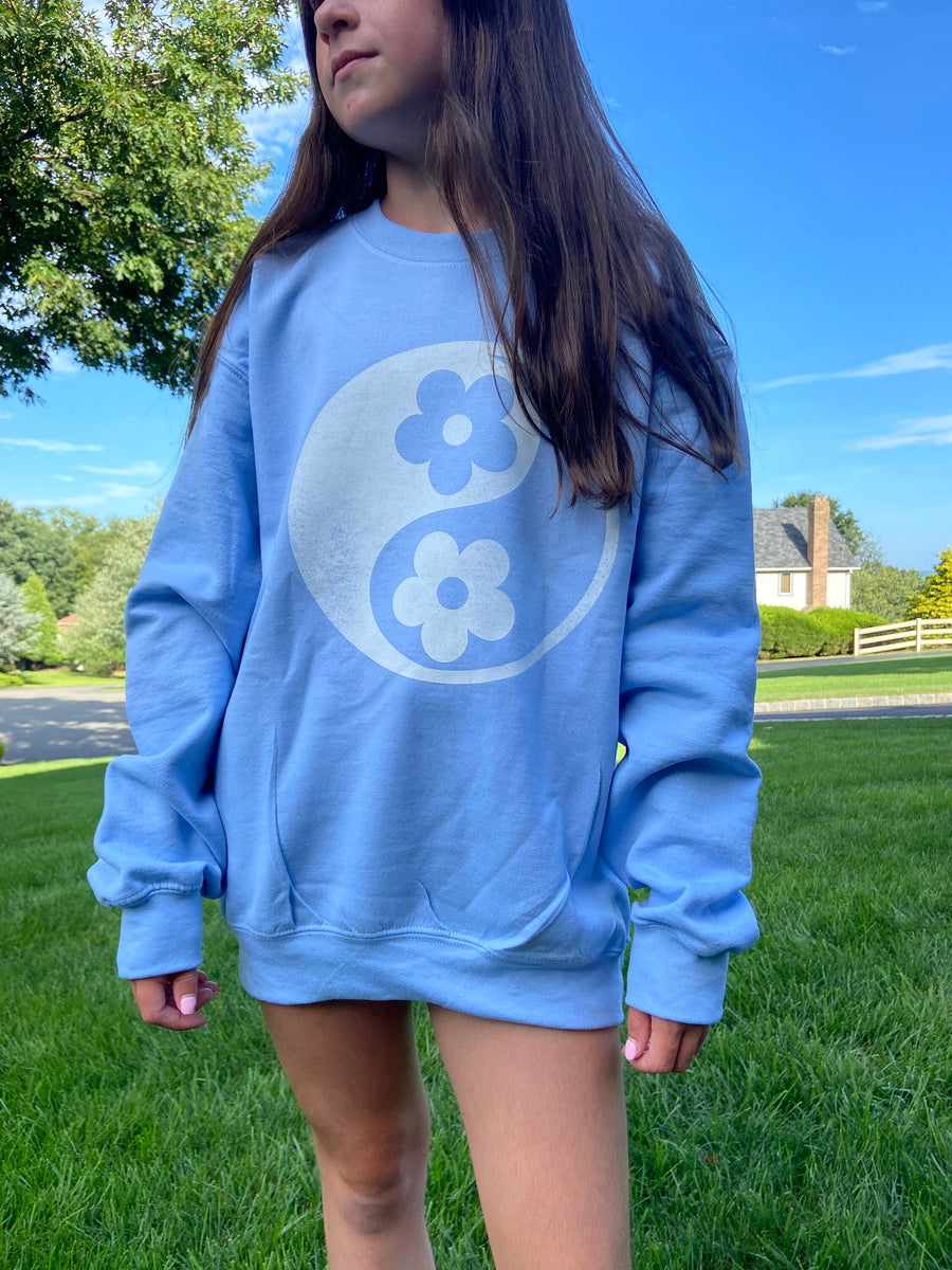 Yin and Yang Floral Crewneck Sweatshirt