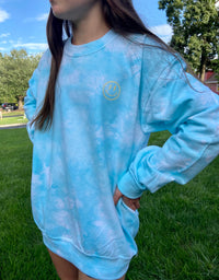 Thumbnail for Do More of What Makes You Happy Tie Dye Crewneck