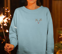 Thumbnail for Trendy Reindeer Christmas Crewneck Sweatshirt