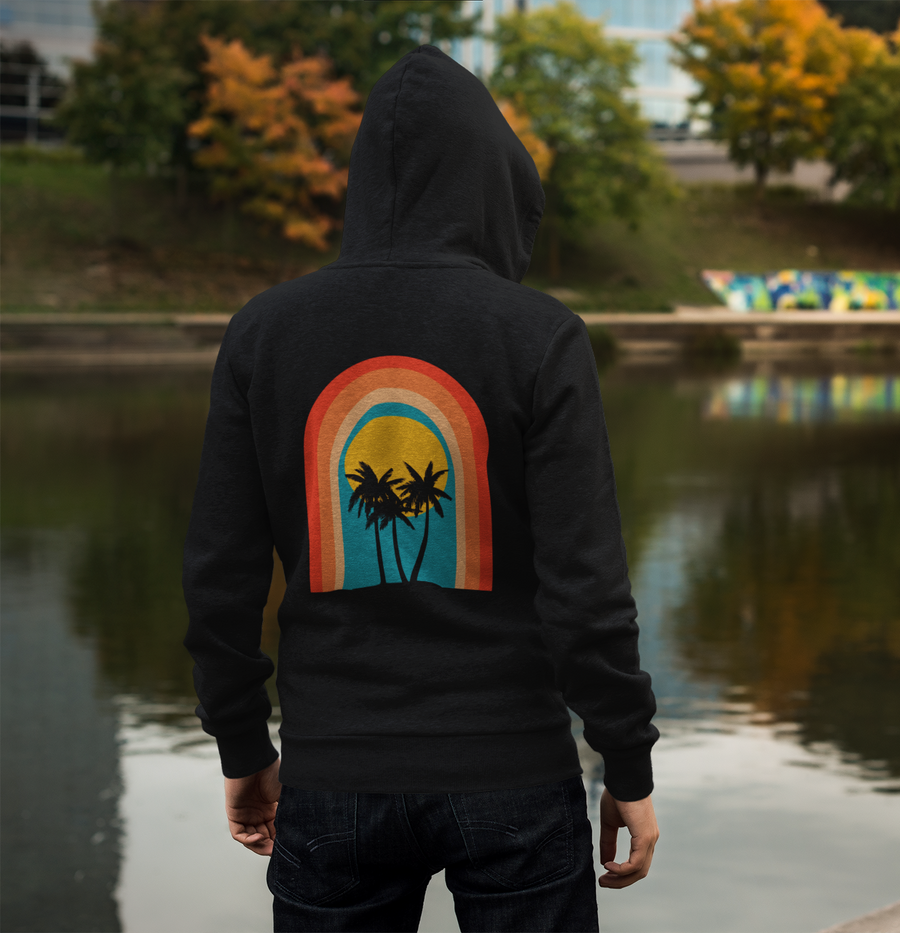 Retro Sunset Hooded Sweatshirt