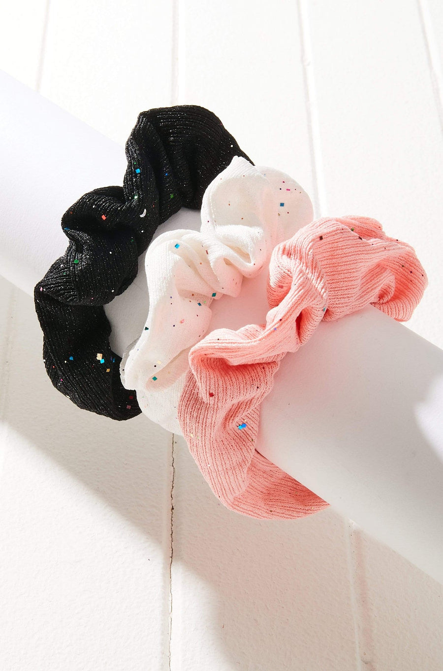 Glitter Confetti Scrunchie Set of 3